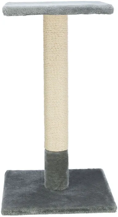 Główne zdjęcie produktu Škrabací sloupek BEANA s odpočívadlem, 9 cm / 69 cm, sisal/plyš, šedá