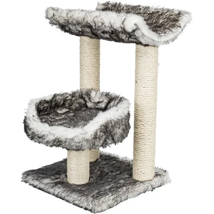 Główne zdjęcie produktu Škrábadlo ISABA s pelíškem,dlouhý plyš 62cm - černo-bílé