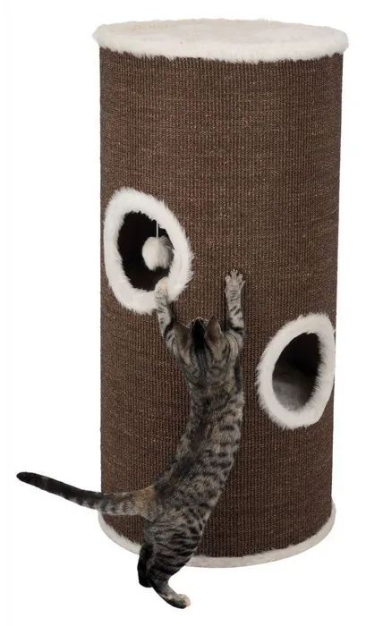Główne zdjęcie produktu Škrábadlo VITUS Cat Tower, 115 cm, hnědo/krémové