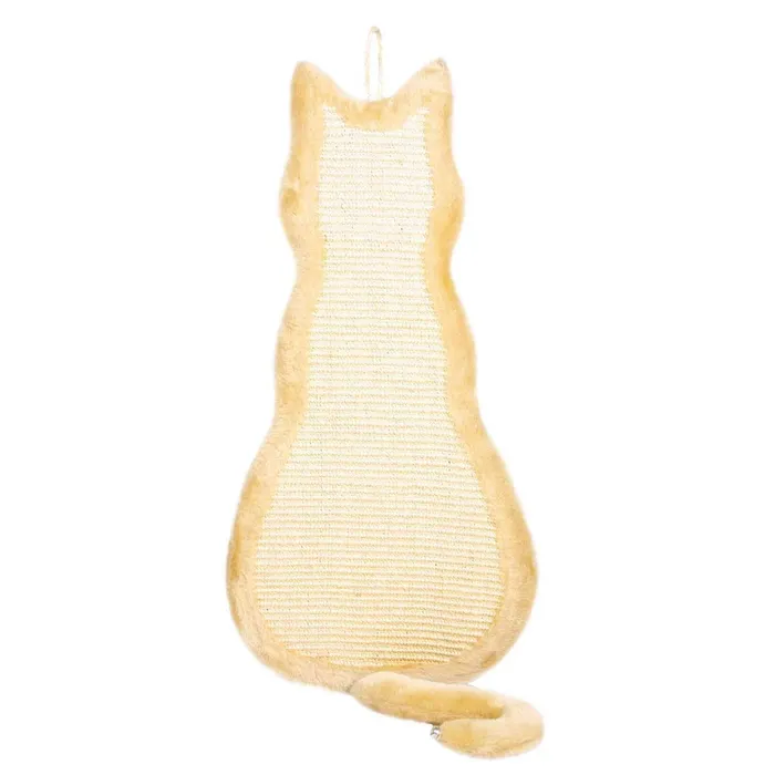 Główne zdjęcie produktu Škrábadlo závěsné tvar kočka 35x69cm - béžové