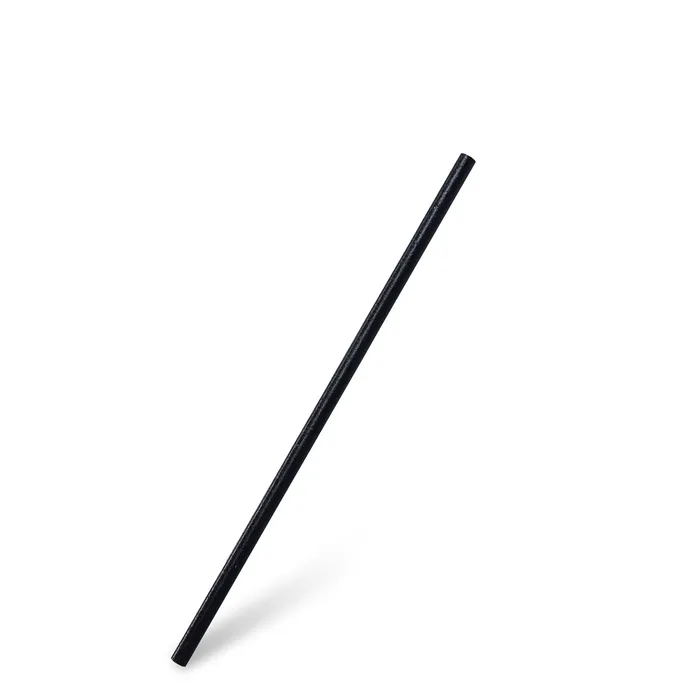 Główne zdjęcie produktu Slámka (bio-kompozit) opakovaně použitelná černá Ø6mm x 20cm [100 ks]