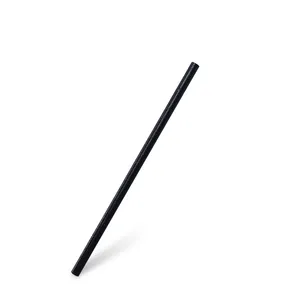 Słomka (biokompozyt) wielokrotnego użytku czarna `JUMBO` Ø8mm x 20cm [100 szt.]