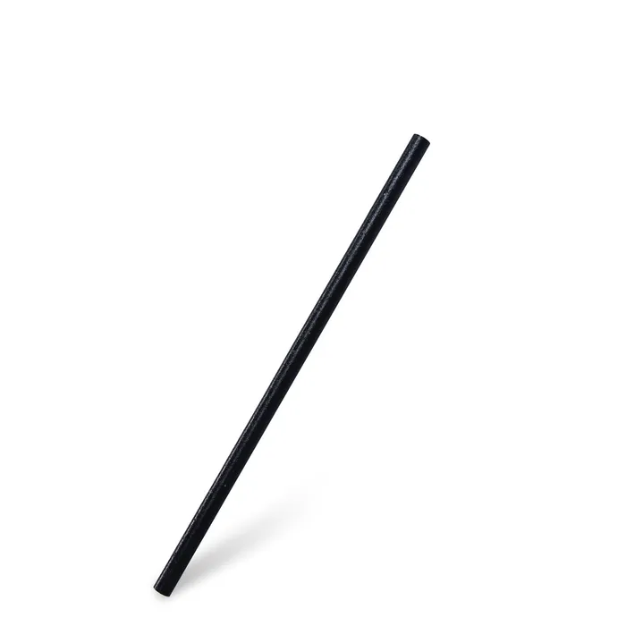 Główne zdjęcie produktu Slámka (bio-kompozit) opakovaně použitelná černá `JUMBO` Ø8mm x 20cm [100 ks]