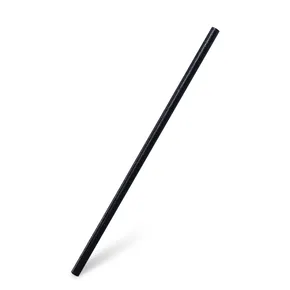 Słomka (biokompozyt) wielokrotnego użytku czarna `JUMBO` Ø8mm x 24cm [100 szt.]