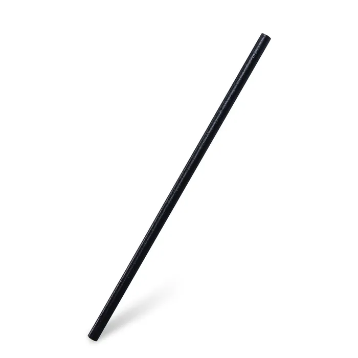 Główne zdjęcie produktu Slámka (bio-kompozit) opakovaně použitelná černá `JUMBO` Ø8mm x 24cm [100 ks]
