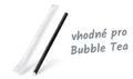 Słomka (PAP) Bubble Tea czarna średnica 12mm x 21cm pakowana pojedynczo [100 szt]