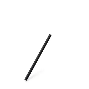 Słomka (PAP) czarna `JUMBO` średnica 8mm x 15cm [100 szt]