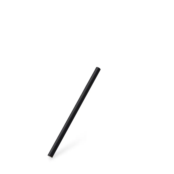 Główne zdjęcie produktu Slámka papírová černá `JUMBO` průměr 8mm x 15cm [100 ks]