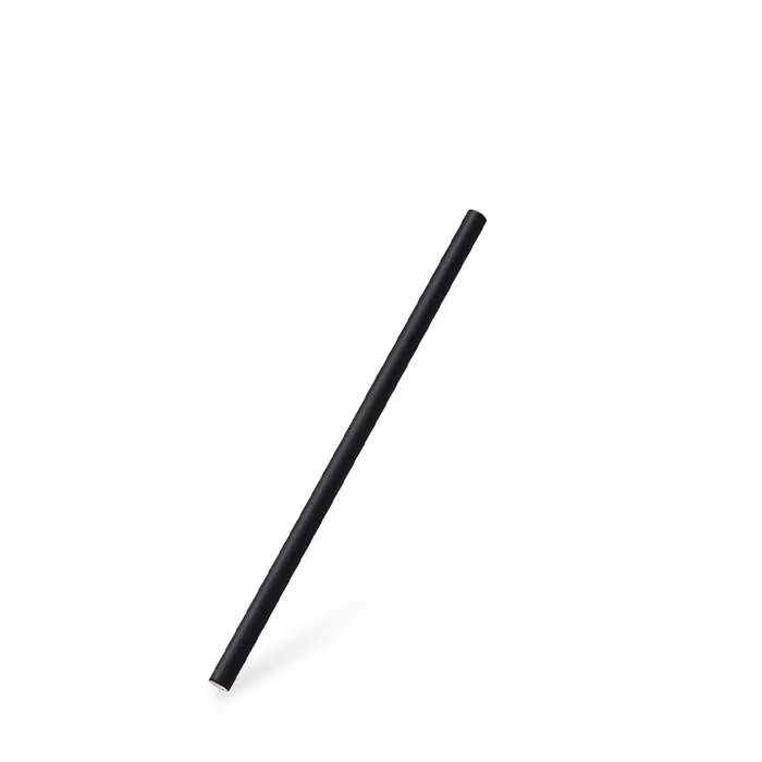 Główne zdjęcie produktu Slámka papírová černá `JUMBO` průměr 8mm x 20cm [100 ks]