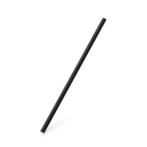 Słomka (PAP) czarna `JUMBO` średnica 8mm x 25cm [100 szt]