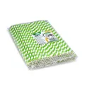 Słomka (PAP) Spirala zielona `JUMBO` średnica 8mm x 25cm [100 szt]