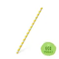 Słomka (PAP) Spirala złota `JUMBO` średnica 8mm x 25cm [100 szt]