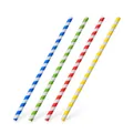 Słomka (PAP) Spirala różne kolory średnica 6mm x 20cm [25 szt]