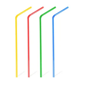 Słomki plastikowe elastyczny mix kolorów 24 cm, średnica 7 mm [250 szt.] (wielokrotnego użytku)