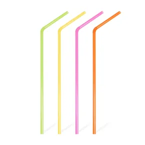 Słomki flex zginane - neon 24 cm, średnica 5 mm [50 szt.]