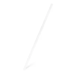 Słomki plastikowe JUMBO białe 25 cm, średnica 8 mm [150 szt.] (wielokrotnego użytku)