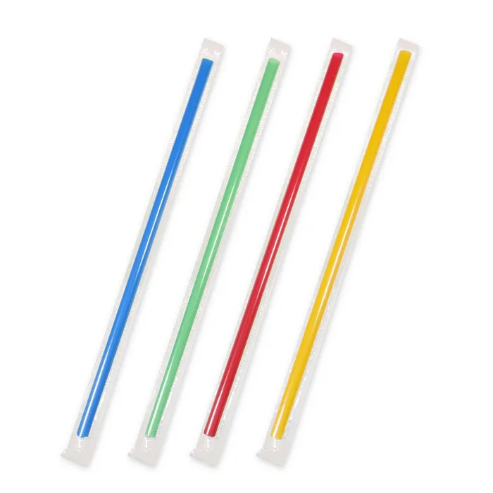 Główne zdjęcie produktu Slámky JUMBO plastové hygienicky balené 25,5 cm, průměr 8 mm [150 ks] (znovu použitelná)