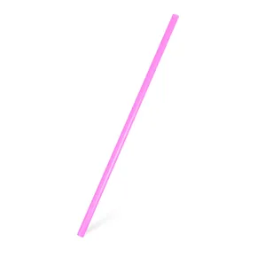 Słomki plastikowe JUMBO różowe 25cm, średnica 8mm [150 szt.] (wielokrotnego użytku)