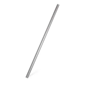 Słomki plastikowe JUMBO srebrne 25 cm, średnica 8 mm [150 szt.] (wielokrotnego użytku)