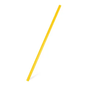 Słomki plastikowe JUMBO żółte 25 cm, średnica 8 mm [150 szt.] (wielokrotnego użytku)
