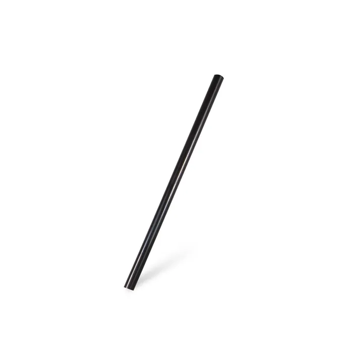 Główne zdjęcie produktu Slámky koktejlové JUMBO plastové černé 15 cm, průměr 8 mm [250 ks] (znovu použitelná)