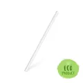 Słomka (PAP) biała `JUMBO` średnica 8mm x 20cm [100 szt]