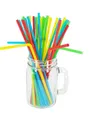 Słomki plastikowe elastyczny mix kolorów 24 cm, średnica 7 mm [250 szt.] (wielokrotnego użytku)