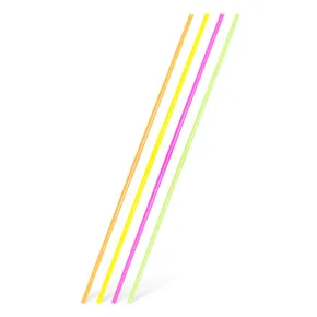 Słomki plastikowe proste XXL neonowe 100 cm, średnica 6,5 ??mm [100 szt.] (wielokrotnego użytku)