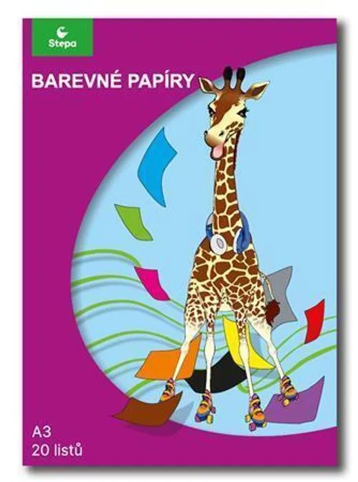 Główne zdjęcie produktu Složky barevných papírů A3 - 20listů/složka