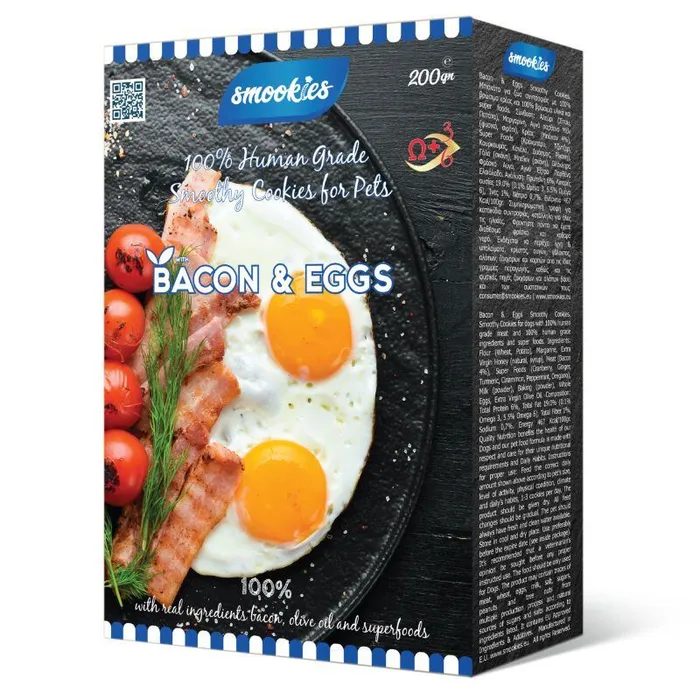 Główne zdjęcie produktu SMOOKIES Premium BACON - slaninové sušenky 100% human grade, 200g