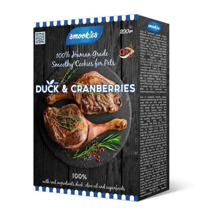 Główne zdjęcie produktu SMOOKIES Premium DUCK - kachní sušenky 100% human grade, 200g