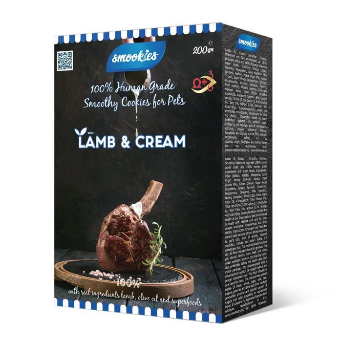 Główne zdjęcie produktu SMOOKIES Premium LAMB - jehněčí sušenky 100% human grade, 200g