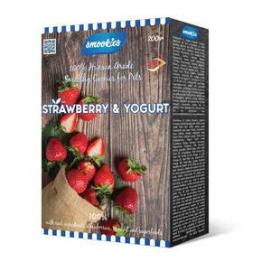SMOOKIES Premium STRAWBERRY - ciasteczka truskawkowe 100% human grade, 200g