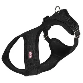 Miękkie szelki, miękkie, wyściełane, czarne XXS-XS: Klatka piersiowa: 28-40 cm/15 mm