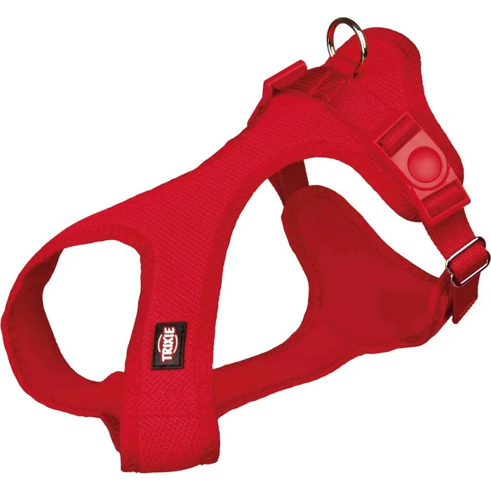 Główne zdjęcie produktu Soft postroj, jemný, vypolstrovaný, červený S:hruď:33-50cm/20mm