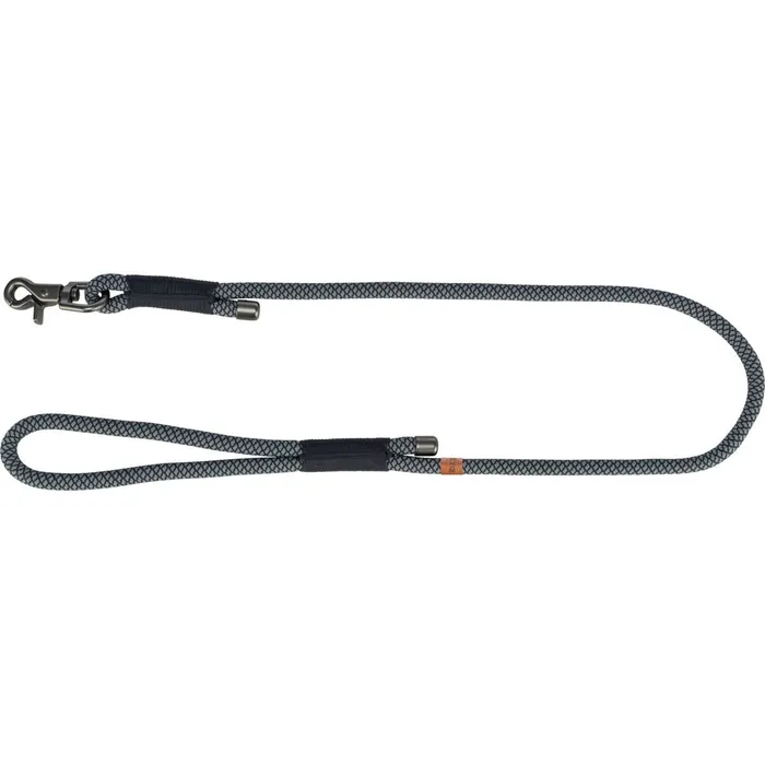 Główne zdjęcie produktu Soft Rope kulaté tkané vodítko, S-XL: 1.00 m/ 10 mm, černá/šedá