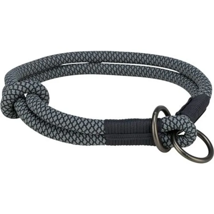 Główne zdjęcie produktu Soft Rope kulatý polostahovací obojek, černá/šedá L-XL: 55 cm/ 10 mm