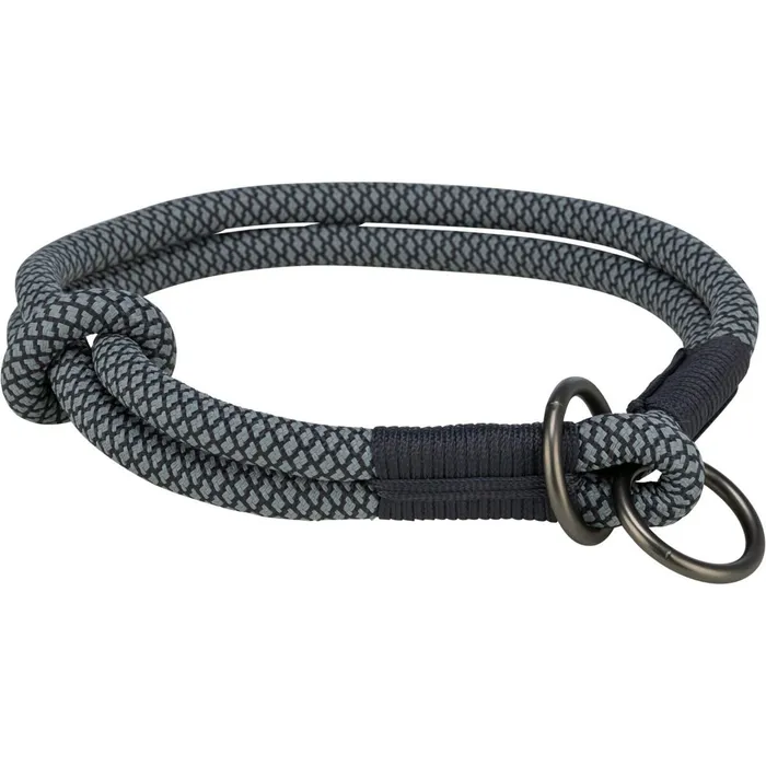 Główne zdjęcie produktu Soft Rope kulatý polostahovací obojek, černá/šedá XS-S: 30cm/ 10 mm