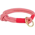 Okrągły, częściowo wysuwany kołnierz Soft Rope, czerwony/kremowy M: 45 cm/ 10 mm