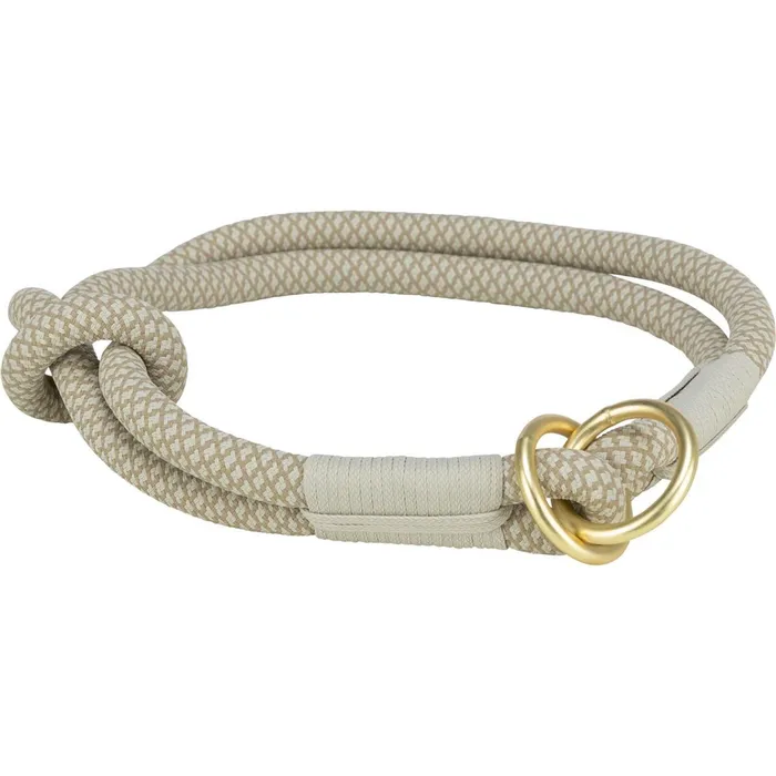 Główne zdjęcie produktu Soft Rope kulatý polostahovací obojek, šedá/světlešedá S-M: 40 cm/ 10 mm