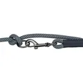 Następne zdjęcie produktu Smycz tkana z miękkiej liny, okrągła, S-XL: 2,00 m/ 10 mm, czarno-szara