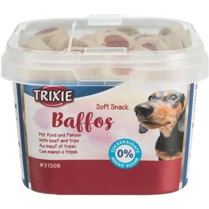 Główne zdjęcie produktu Soft Snack BAFFOS mini kolečka hovězí, dršťky, plastový kelímek 140 g