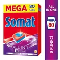 Somat All In 1 8 Actions tabletki do zmywarki z kwasem cytrynowym 80 szt.
