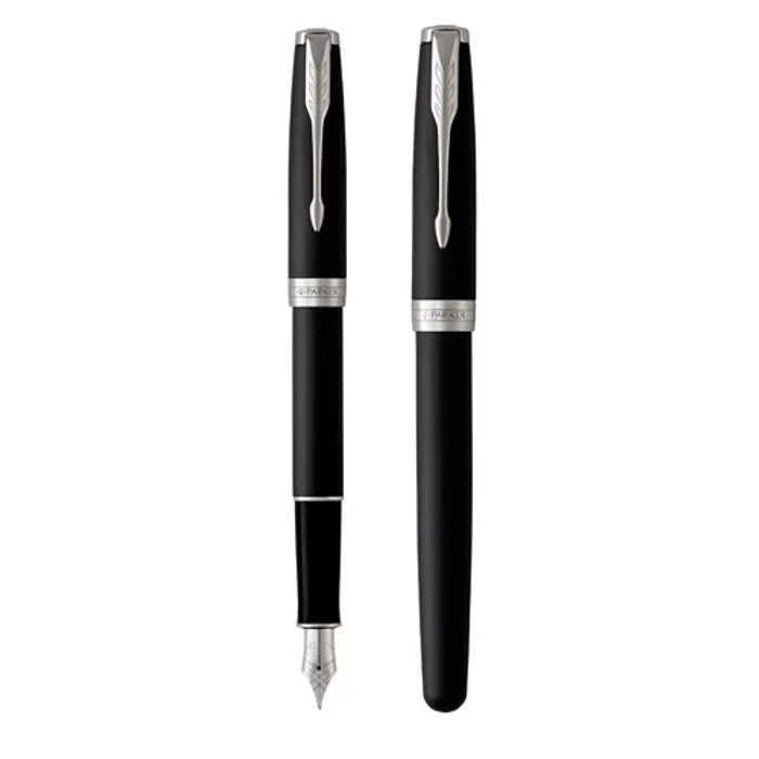 Główne zdjęcie produktu Sonnet Matte Black CT plnící pero -F- PARKER