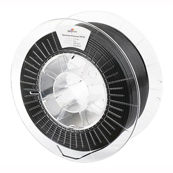 Główne zdjęcie produktu Spectrum 3D filament, Premium PET-G, 1,75mm, 1000g, 80056, deep black