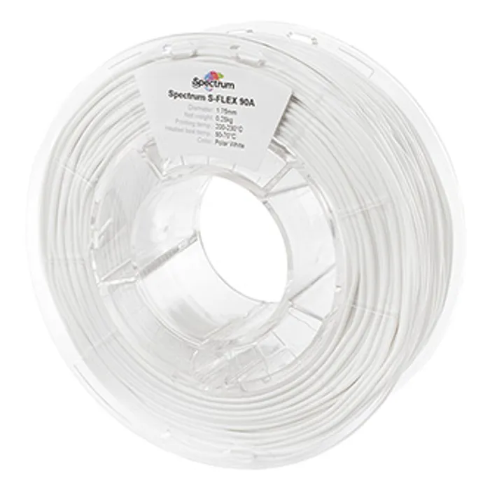 Główne zdjęcie produktu Spectrum 3D filament, S-Flex 90A, 1,75mm, 250g, 80261, polar white