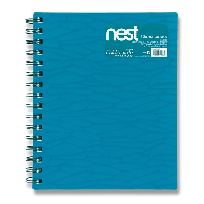 Główne zdjęcie produktu Spirálový blok FolderMate Nest modrý