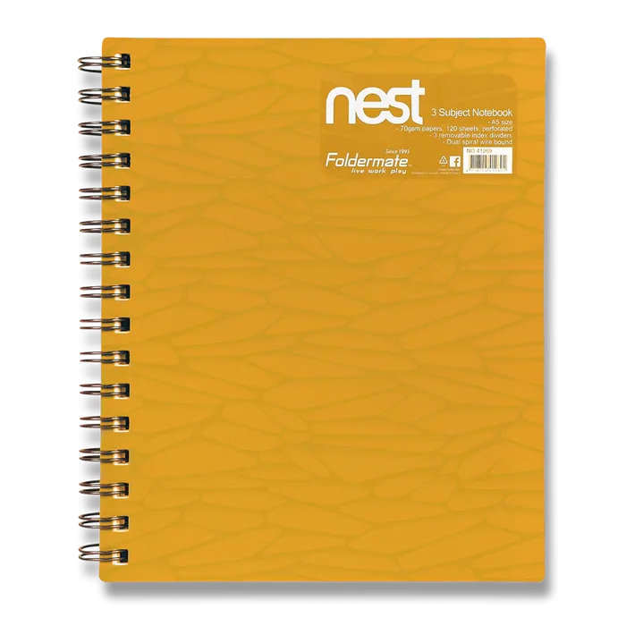 Główne zdjęcie produktu Spirálový blok FolderMate Nest zlatožlutý