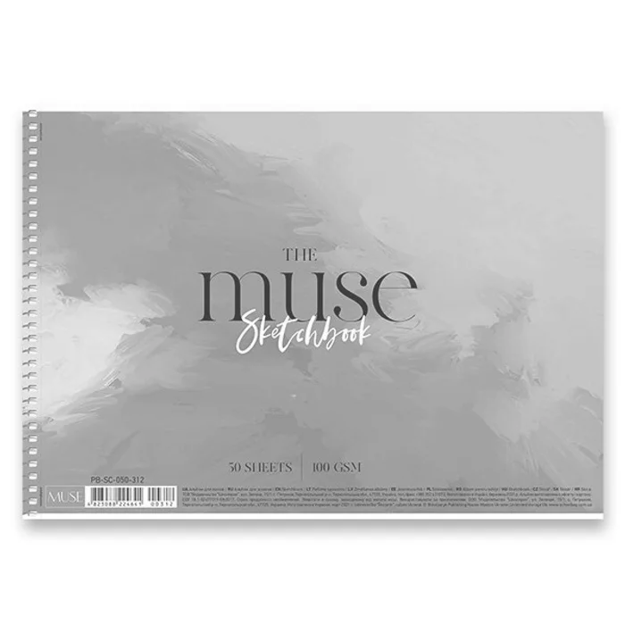 Główne zdjęcie produktu Spirálový náčrtník Shkolyaryk Muse Sketch A4, 50 listů