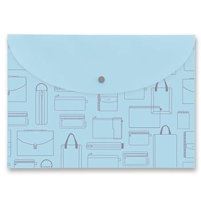 Główne zdjęcie produktu Spisovka s drukem FolderMate Vintage A4 - modrá